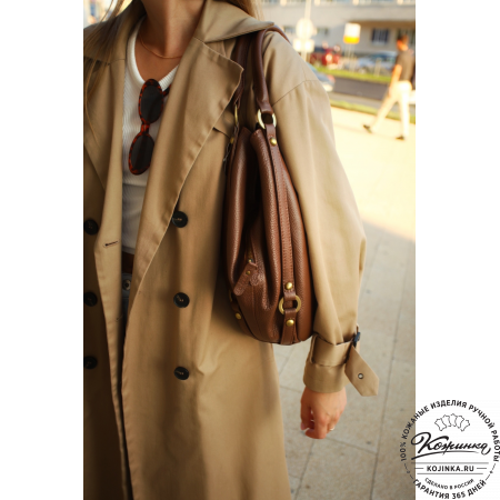 Женская кожаная сумка "Миллениум" (светло-коричневая)